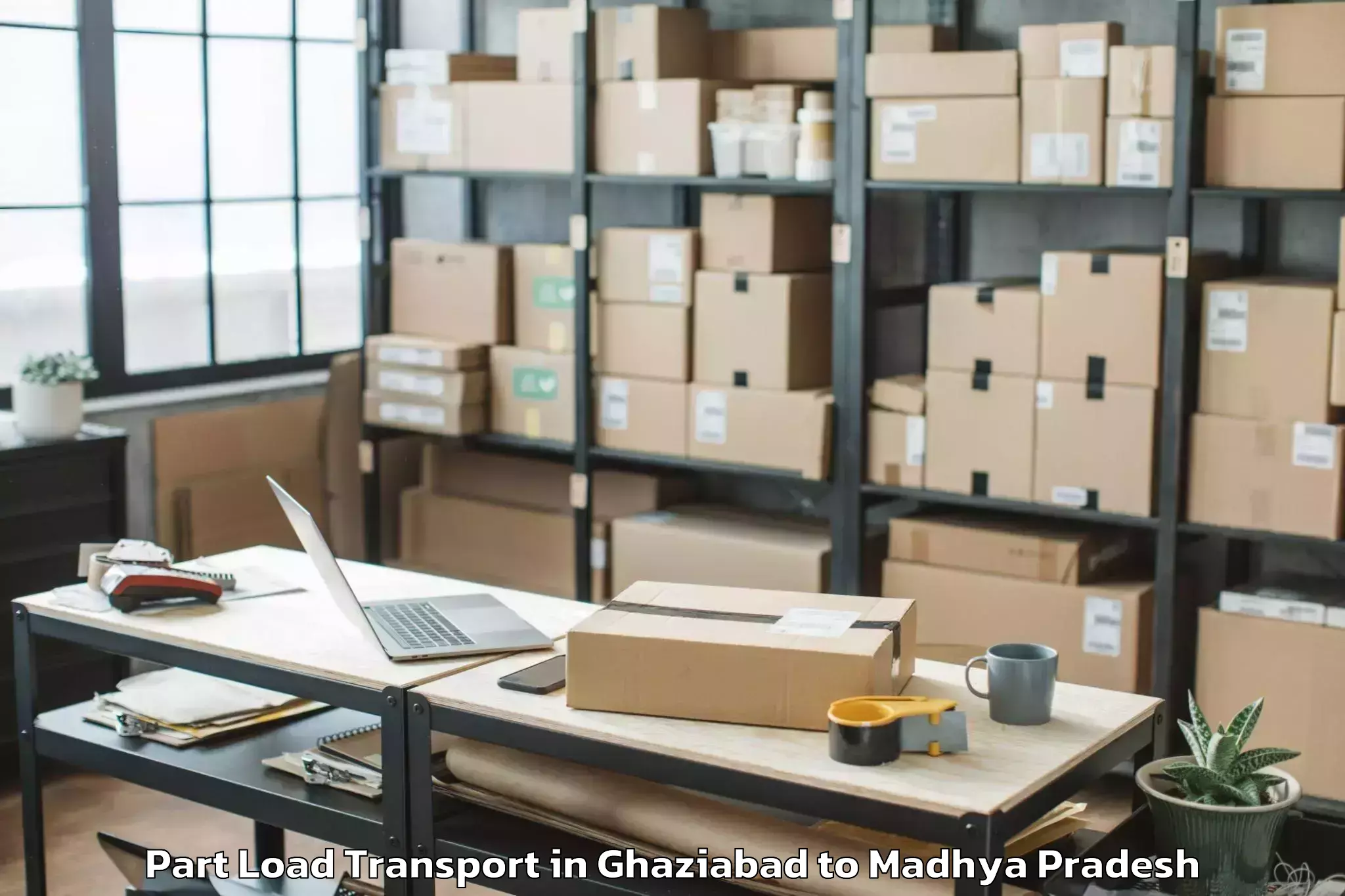 Book Ghaziabad to Buxwaha Part Load Transport Online